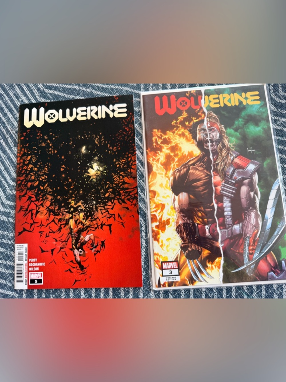 Wolverine Comic Bundle #3 Variant & #5 Marvel Comics (2 Books)